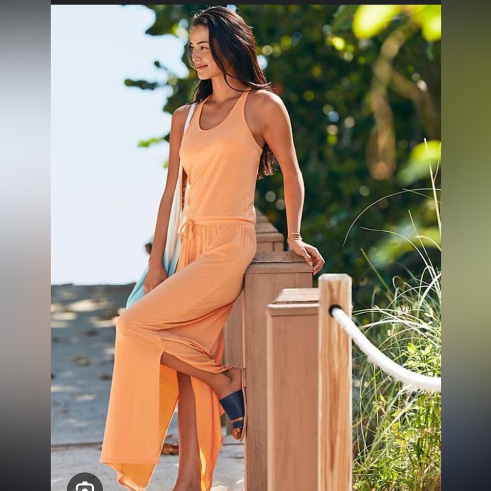 Athleta Peach Orange Athletic Beach Dress Size Small